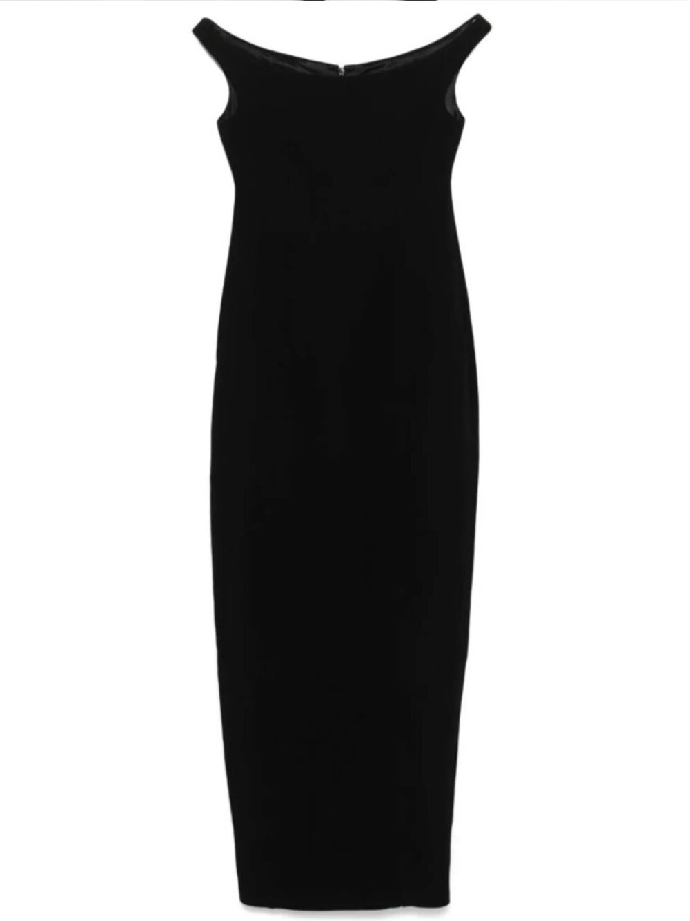 Toteme Curved Off The Shoulder Maxi Dress Black 34 NWT $1200 - Picture 7 of 8
